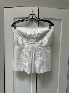 BCBGMaxAzria White Strapless Top